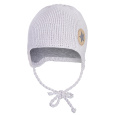 Little Angel-Čepice pletená zavazovací LA Outlast ® - sv.kouřová Velikost čepic: 4 | 45-48 cm