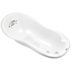 MALTEX Vanička Zebra 100 cm se špuntem a protiskluzovou podložkou - white MALTEX Vanička Zebra 100 cm se špuntem a protiskluzovou podložkou - white