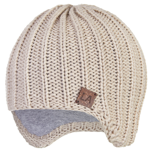 Little Angel-Čepice pletená na uši Outlast ® - natur Velikost čepic: 2 | 39-41 cm