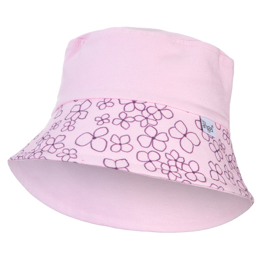 Little Angel-Klobouk tenký TISK Outlast® - růžová baby/růžová baby kytičky Velikost čepic: 4 | 45-48 cm