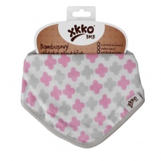 KIKKO-Bambusový slintáček XKKO BMB - Scandinavian Baby Pink Cross KIKKO-Bambusový slintáček XKKO BMB - Scandinavian Baby Pink Cross