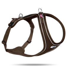 CURLI Postroj pro psy Belka Comfort Brown L, 25-33 kg