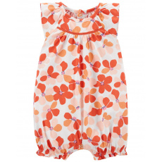 CARTER'S Overal letní Orange Floral dívka 3m CARTER'S Overal letní Orange Floral dívka 3m