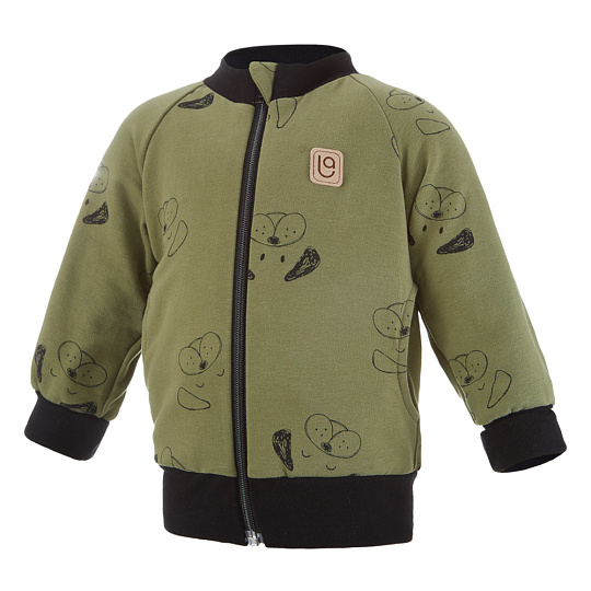 Little Angel-Mikina rozepínací - zelená pejsci Velikost oblečení: 68