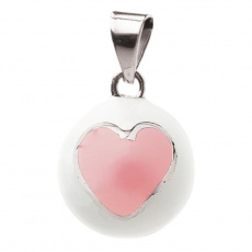 BABYLONIA Bola White with pink heart BABYLONIA Bola White with pink heart