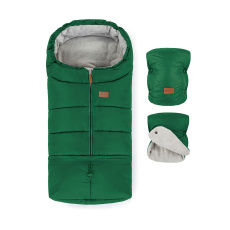 PETITE&MARS Set zimní fusak Jibot 3v1 + rukavice na kočárek Jasie Juicy Green Horizontal PETITE&MARS Set zimní fusak Jibot 3v1 + rukavice na kočárek Jasie Juicy Green Horizontal