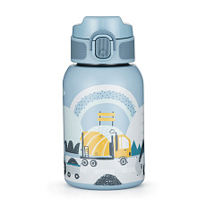 PETITE&MARS Láhev nerezová termo se slámkou 350 ml Work Zone 12m+ PETITE&MARS Láhev nerezová termo se slámkou 350 ml Work Zone 12m+