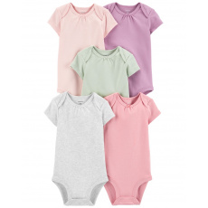 CARTER'S Body krátký rukáv Monochromatic holka 5ks 3m CARTER'S Body krátký rukáv Monochromatic holka 5ks 3m
