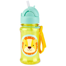 SKIP HOP Zoo tritan Láhev s brčkem 355ml Lev 12m+ SKIP HOP Zoo tritan Láhev s brčkem 355ml Lev 12m+