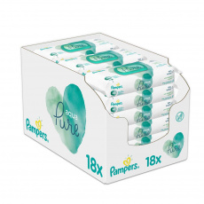 PAMPERS Aqua Pure Ubrousky vlhčené 18 Balení = 864 ks PAMPERS Aqua Pure Ubrousky vlhčené 18 Balení = 864 ks