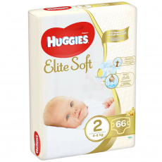 HUGGIES® Elite Soft Pleny jednorázové 2 (4-6 kg) 66 ks HUGGIES® Elite Soft Pleny jednorázové 2 (4-6 kg) 66 ks