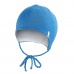 Little Angel-Čepice pletená zavazovací LA Outlast ® - modrá Velikost: 2 | 39-41 cm