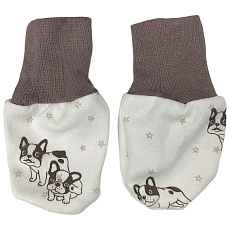 KAARSGAREN-Kojenecké rukavičky bavlněné 3–6 měsíců buldoček