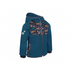Unuo - Dětská softshellová bunda s fleecem, Kobaltová, Noční zvířátka