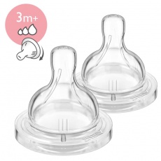 PHILIPS AVENT Philips AVENT Dudlík Anti-colic/Classic+ variabilní průtok 3m+, 2 ks PHILIPS AVENT Philips AVENT Dudlík Anti-colic/Classic+ variabilní průtok 3m+, 2 ks