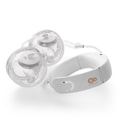 KINDERKRAFT Odsávačka mateřského mléka s funkcí ohřevu krku Double Hands-free Gentleneste