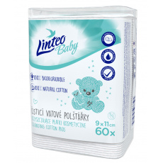 LINTEO BABY Polštářky dětské vatové čistící 60 ks LINTEO BABY Polštářky dětské vatové čistící 60 ks