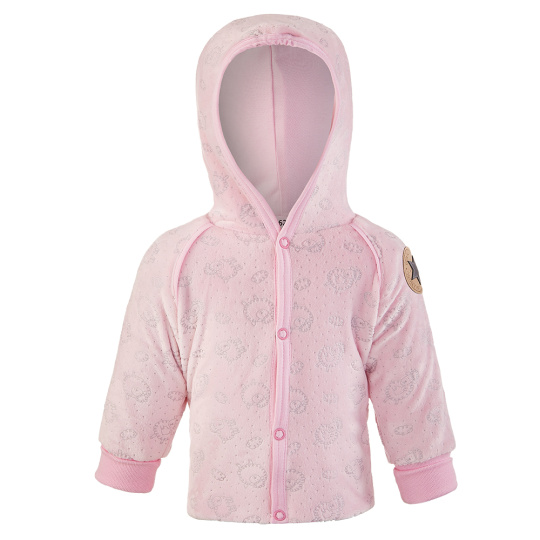 Little Angel-Kabátek NICKI Outlast® - sv.růžová-ovečky Velikost oblečení: 56