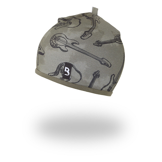 Little Angel-Čepice podšitá Outlast® - khaki kytary/khaki Velikost čepic: 6 | 54-57 cm