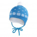 Little Angel-Čepice pletená zavazovací norský vzor Outlast ® - modrá Velikost: 3, 42-44 cm