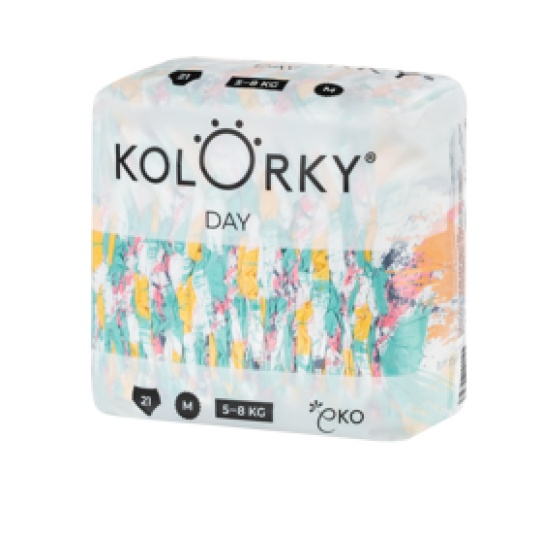 KOLORKY DAY Pleny jednorázové eko, štětec M (5-8 kg) 21 ks