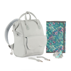 KINDERKRAFT SELECT Taška/batoh přebalovací Treasurpack Grey Nature Vibes, Premium KINDERKRAFT SELECT Taška/batoh přebalovací Treasurpack Grey Nature Vibes, Premium