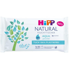HiPP Babysanft Čistící vlhčené ubrousky Aqua Natural 10 ks HiPP Babysanft Čistící vlhčené ubrousky Aqua Natural 10 ks