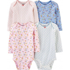 CARTER'S Body dlouhý rukáv Floral dívka LBB 4 ks PRE/vel. 46 CARTER'S Body dlouhý rukáv Floral dívka LBB 4 ks PRE/vel. 46
