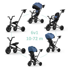 QPLAY Tříkolka Nova Niello Blue, skládací, věk 10-72 měsíců QPLAY Tříkolka Nova Niello Blue, skládací, věk 10-72 měsíců