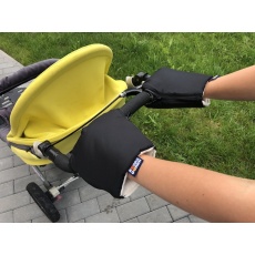 KAARSGAREN-Černé rukavice na kočárek biobavlna KAARSGAREN-Černé rukavice na kočárek biobavlna