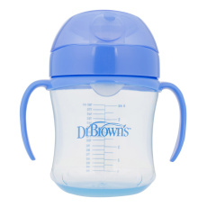 DR.BROWN'S Hrnek s měkkým náustkem 180ml 6m+, modrý (TC61004-INTL) DR.BROWN'S Hrnek s měkkým náustkem 180ml 6m+, modrý (TC61004-INTL)