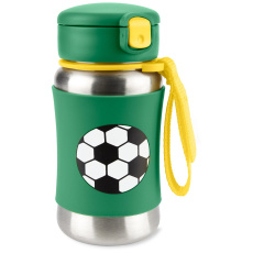 SKIP HOP Spark Style Láhev s brčkem na vodu nerez Fotbal 12m+ SKIP HOP Spark Style Láhev s brčkem na vodu nerez Fotbal 12m+