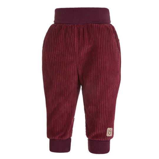 Little Angel-Kalhoty manšestr lem - bordó Velikost oblečení: 74