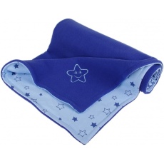 KAARSGAREN-Dětská deka modrá hvězdička fleece bavlna