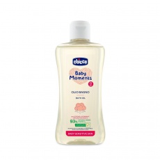 CHICCO Olej do koupele s bavlnou a vitamínem E Baby Moments Sensitive 93 % přírodních složek 200 ml CHICCO Olej do koupele s bavlnou a vitamínem E Baby Moments Sensitive 93 % přírodních složek 200 ml