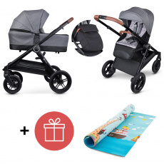 PETITE&MARS Kočárek 2v1 Trails Ultimate Grey + PETITE&MARS Podložka na hraní Joy Max Giraffe ZDARMA PETITE&MARS Kočárek 2v1 Trails Ultimate Grey + PETITE&MARS Podložka na hraní Joy Max Giraffe ZDARMA