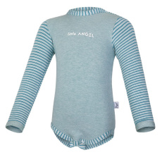 Little Angel-Body smyk DR pruh Outlast® - lišejník melír/pruh lišejník Velikost: 68 Little Angel-Body smyk DR pruh Outlast® - lišejník melír/pruh lišejník Velikost: 68