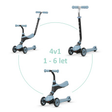 QPLAY Koloběžka / odrážedlo Sema Blue, věk 1 - 6 let, do 50 kg QPLAY Koloběžka / odrážedlo Sema Blue, věk 1 - 6 let, do 50 kg