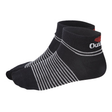 Little Angel-Ponožky nízké Outlast® - černá/pruh šedý Velikost: 39-42