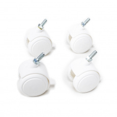 MIMIKO Kolečka s pojístkou bílá na postýlku MIMIKO Kolečka s pojístkou bílá na postýlku