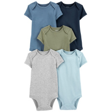 CARTER'S Body krátký rukáv Monochromatic kluk 5ks 9m CARTER'S Body krátký rukáv Monochromatic kluk 5ks 9m