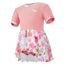 Little Angel-Body šaty tenké KR set Outlast® - tm.losos/kytky na bílé Velikost: 80 Little Angel-Body šaty tenké KR set Outlast® - tm.losos/kytky na bílé Velikost: 80