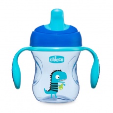 CHICCO Hrneček Training s držadly 200 ml modrý 6m+