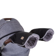 Little Angel-Rukavice na kočár pár - černá/šedá
