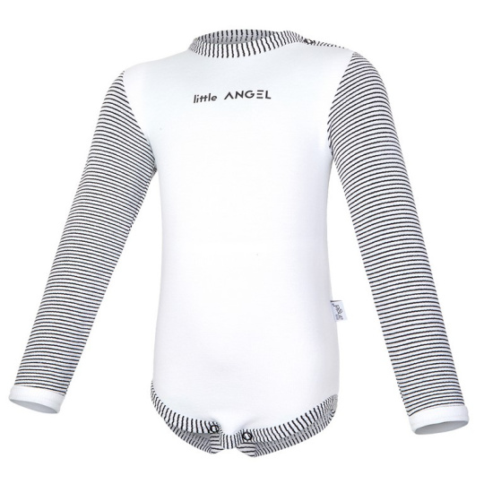 Little Angel-Body smyk DR pruh Outlast® - bílá/pruh bíločerný Velikost oblečení: 86