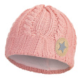 Little Angel-Čepice pletená copánky Outlast ® - pudrová Velikost čepic: 2 | 39-41 cm