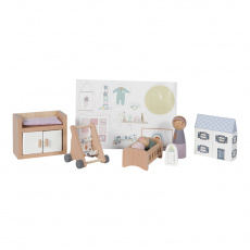 LITTLE DUTCH Set do domečku dřevěný Pokoj pro miminko LITTLE DUTCH Set do domečku dřevěný Pokoj pro miminko