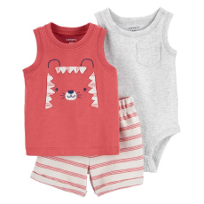 CARTER'S Set 3dílný body bez rukávů, tílko, kraťasy Red Tiger kluk 24m CARTER'S Set 3dílný body bez rukávů, tílko, kraťasy Red Tiger kluk 24m