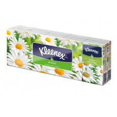 KLEENEX Papírové kapesníky Family hanks- Camomile 10 x 10 ks KLEENEX Papírové kapesníky Family hanks- Camomile 10 x 10 ks
