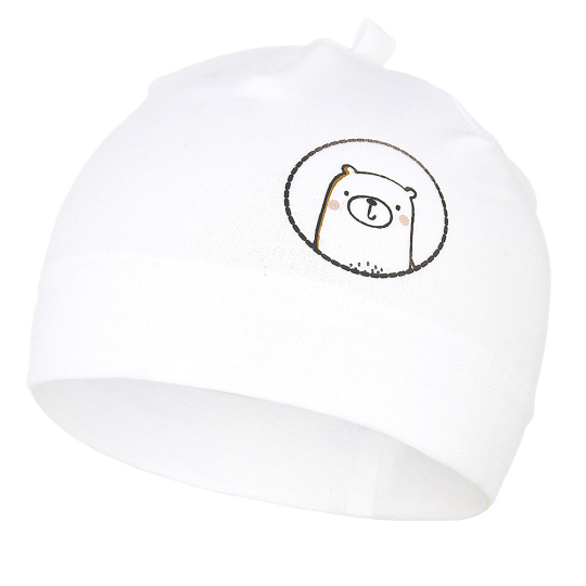 Little Angel-Čepice smyk kojenecká obrázek Outlast® - bílá Velikost čepic: 2 | 39-41 cm